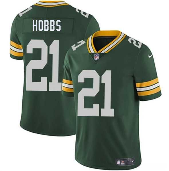 Men & Women & Youth Green Bay Packers #21 Nate Hobbs Green 2025 Vapor Untouchable Limited Stitched Jersey